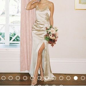 Revelry Rory Satin Dress - Size 4 Petite